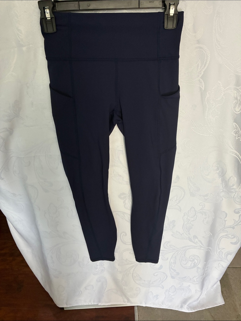 Fabletics Navy High-Waist Pocket Leggings